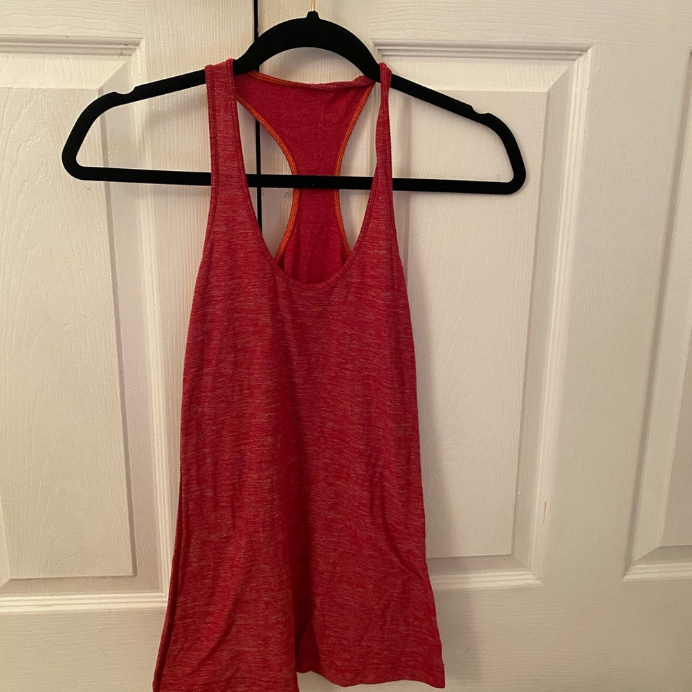 Lululemon Athletica Red Backless Sleeveless Tank Top
